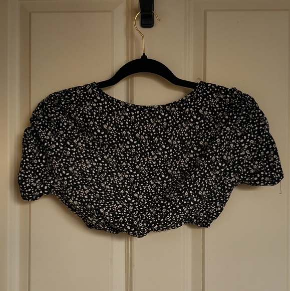 NWT Blue Jasmine Floral Crop Top - Picture 2 of 3